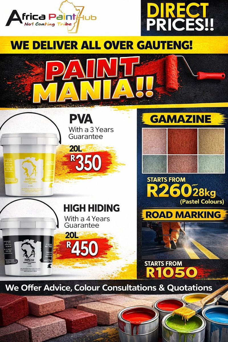 Happy New Year
africapainthub.co.za
Info@africapainthub.co.za

#davos #HandsOffCIC | zama zama | #Zimbabwe | school transport | #BBMzansi #AfricaPaintHub #foya2025africa #lobola | lobola