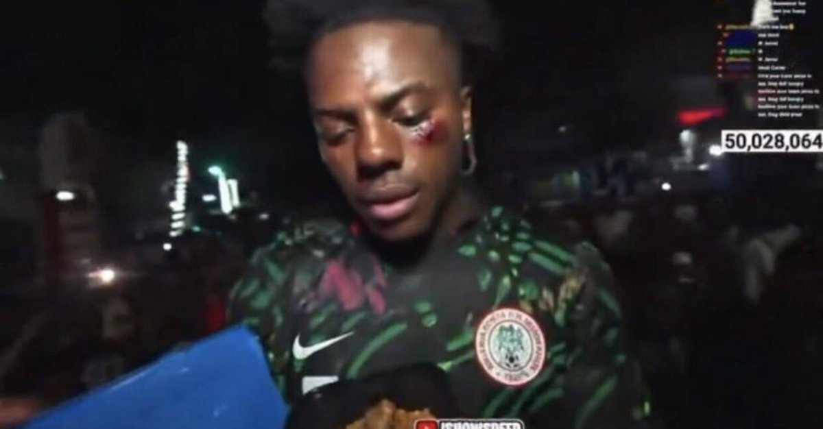 threads99's tweet image. امس الستريمر سبيد كان مسوي بث ب نيجيريا مدته 5 ساعات وكمل البث بشكل عادي لين وصل لنهاية البث..

دخلوا عليه عصابه " قطاعين طُرق " وتعدوا عليه وهذا الي صار