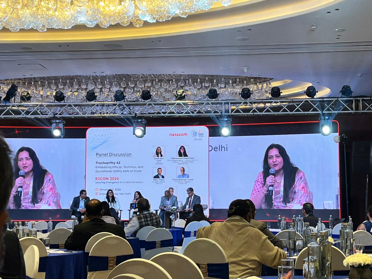 diagnomitra's tweet photo. Just wrapped up an amazing day at #RICON 2026 - @nasscom  Responsible #Intelligence Confluence in #NewDelhi and I've gotta say: that was a conference to remember

#RICON2026 #ResponsibleAI #NASSCOM #AIGovernance #HealthcareAI #EthicalAI #DigitalHealth #DiagnomitraHealthcare https://t.co/SMEp6XZJ4U