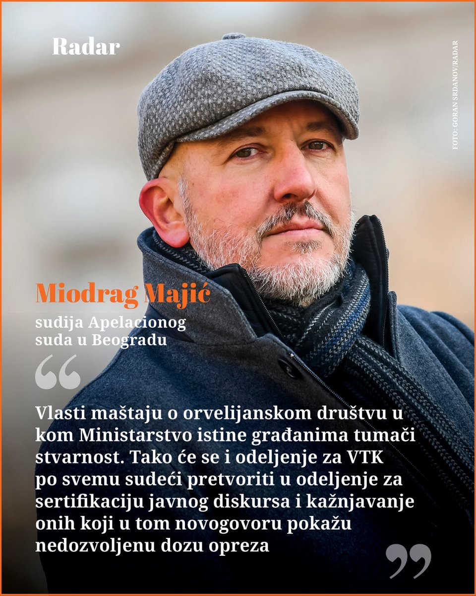 RadarsRs's tweet image. 🗣️"Očigledno je da se predsednik Republike i njegovi potrčci, koji u potpunosti kontrolišu medije i po sopstvenom nahođenju dodeljuju nacionalne frekvencije, ipak plaše tih nekontrolisanih ostrvaca u kojima se odvija javni govor"

Intervju na 🌐radar.nova.rs/drustvo/miodra…