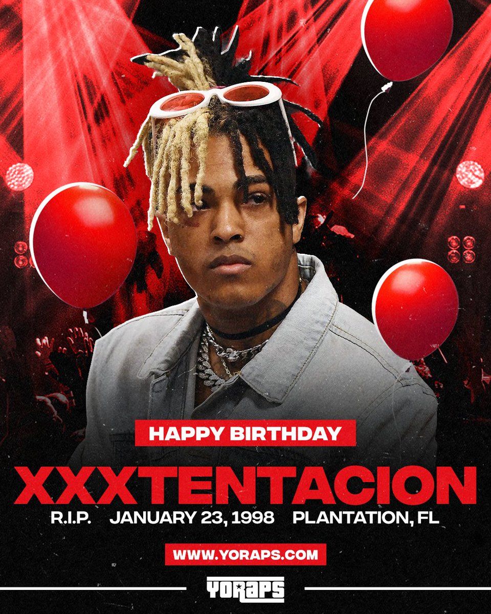 YoRapsMagazine's tweet image. 🎊 #HAPPYBIRTHDAY: #Xxxtentacion (#January23, 1998, #Plantation, #FL) 
 
What's your favorite track of his ⁉️ 
--- 
✅ Yo! Raps: yoraps.com 
🚀 Yo! PR: yo-pr.com
