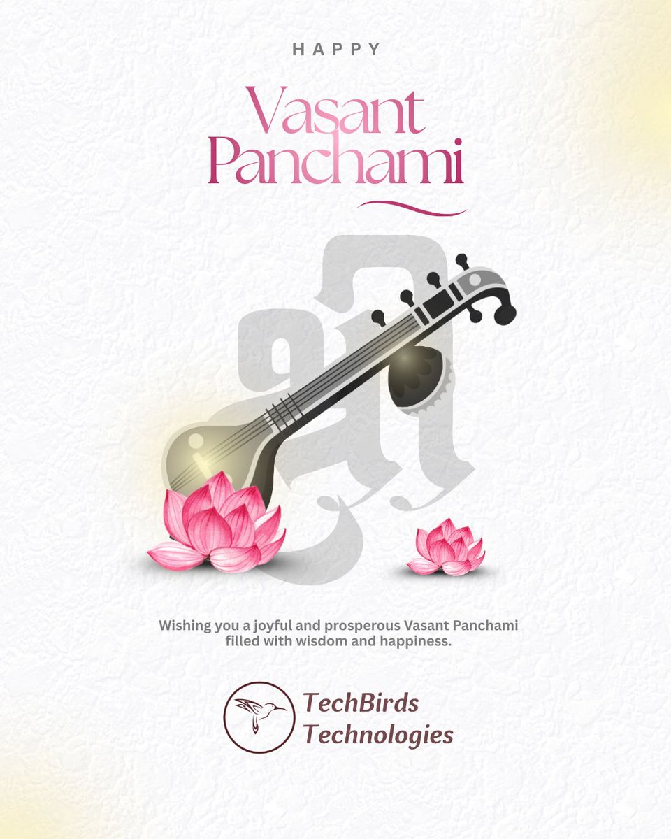 TechBirds1's tweet photo. May the occasion of Vasant Panchami bring you an abundance of knowledge and wisdom in the field of technology. Wishing you success and growth in all your tech endeavors. Happy Vasant Panchami! https://t.co/RZpxG5aTbr