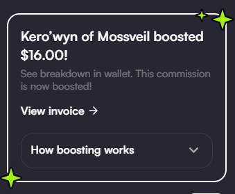 aaaaa soooo happyyy
seeing these boost notifications on vgen always makes me smile >< #smallartists truly deserve this so much ^^
drop your vgen link below so we can boost &amp; support each other 💙✨

#artmootfriday #ArtistOnTwitter