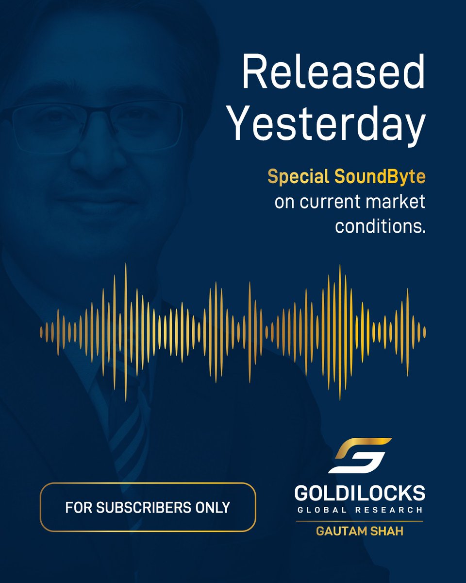 GoldilocksWorld's tweet image. Recent market volatility has brought fresh questions into focus.
An exclusive soundbyte released yesterday captures these developments and charts the road ahead.

Subscribe now to listen in: goldilocksresearch.com/india-market.p…

#soundbyte #volatility #marketintelligence #banknifty #nifty