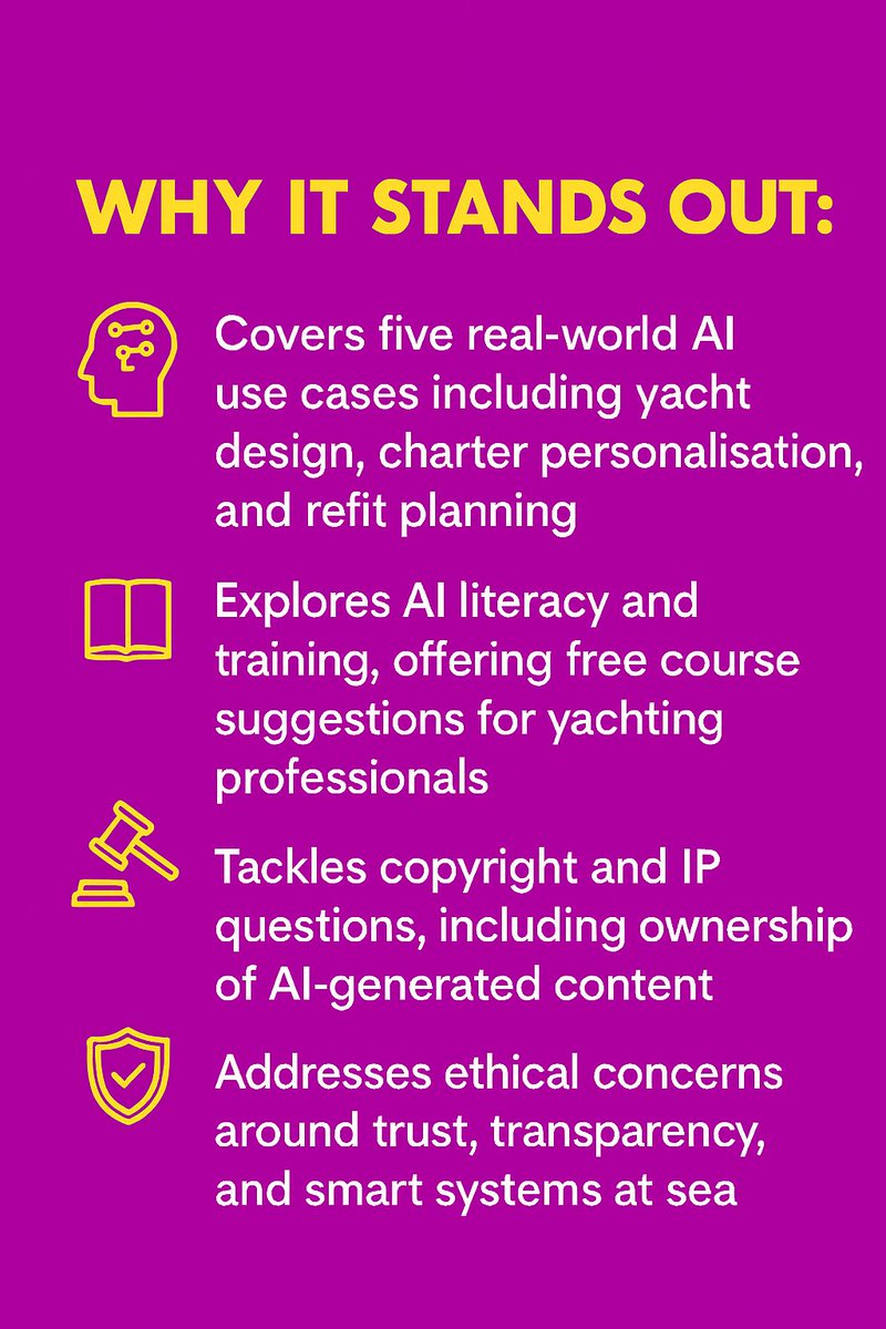 antibesyachting's tweet image. AI in Yachting: A four-step framework for yachting companies to implement AI responsibly: antibesyachting.com/ai-in-yachting…

#aiinyachting #superyachts #yachts