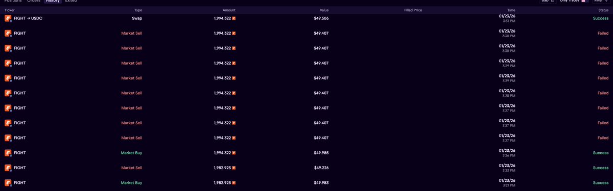 Genius Fight的活动不知道有没有人刷
遇到一笔比较恶心的交互问题，反馈客服，等待答复。体验感极差。
继链上不断吞钱之后，又出现了莫名资金缩水的问题。

今天使用BSC上的USDC跨链购买了50U $FIGHT,购买完后卖出，自动转换为SOL，第一眼看是价值49U。这笔资金放着没有动，继续上述步骤跨链购买50U