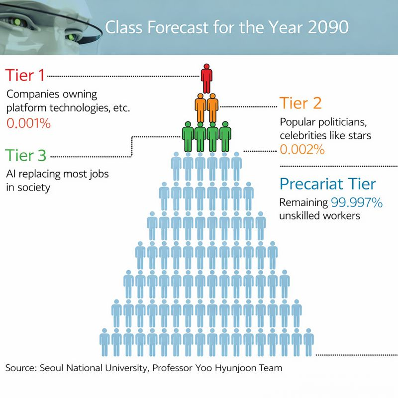 WSKTechAI's tweet image. This is the NewClass forecast that AI will make.
Done by SNU. 
I reckon its only 5-10 years left till
a majority of the workers get replaced like Charlies father in Charlie and the chocolate factory.

We need additional AI skills or need to hedge our assets if we need to be ready…