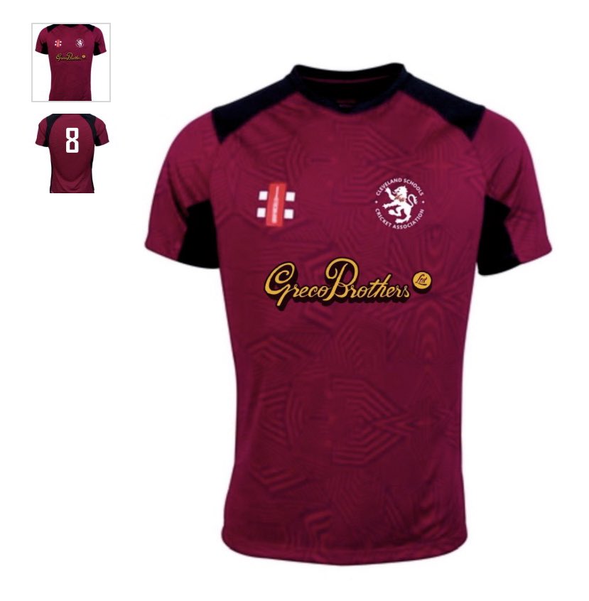 CSCAU11s's tweet photo. Our new playing shirt for the upcoming 2026 cricket season, (supplied via @LORIMERS1976), and featuring our sponsor : @wafersandcones. Many thanks to Greco Brothers for their continued support of Cleveland Schools Cricket Association.
👏🏏 https://t.co/sMPqheBbEE