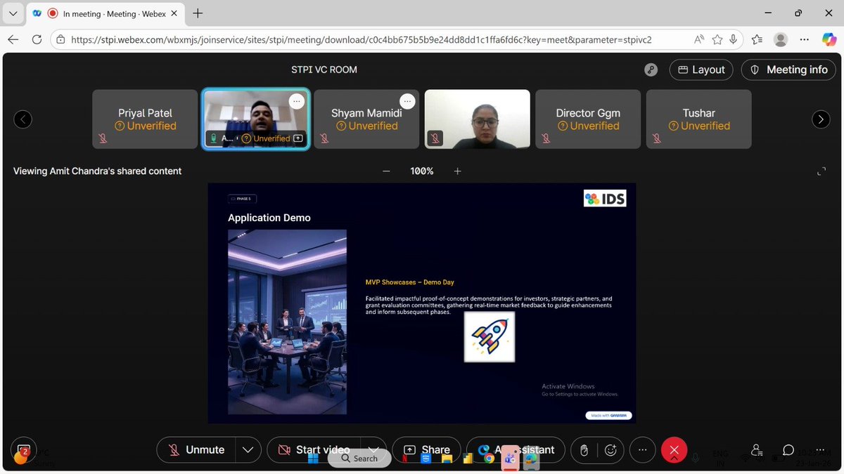 As part of the <a href="/STPI_CoE_Apiary/">STPI Apiary</a>, under the NectarNest Incubation Program – Cohort IV Demo Day, startup founders showcasing innovation, scalability, and market potential to investors and ecosystem leaders.
<a href="/stpiindia/">STPI</a> <a href="/arvindtw/">Arvind Kumar</a> <a href="/er_ashokg/">Ashok Gupta</a>
