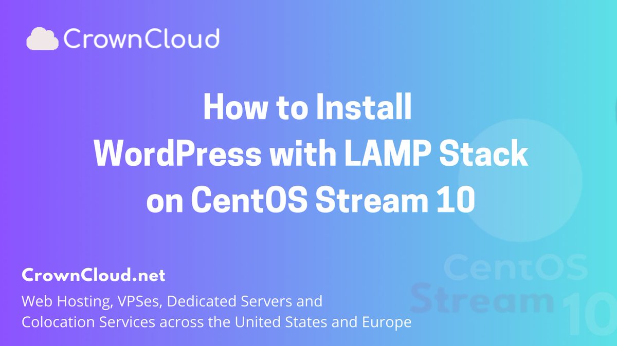 crownclouds's tweet photo. Building a fast &amp; reliable WordPress site?

Set up WordPress with Apache, MySQL &amp; PHP on CentOS Stream 10 

Full wiki guide:
https://t.co/S5ghYSnrRh

#WordPressInstall #LAMP #CentOSStream #SysAdmin https://t.co/Mcs2obNMzb