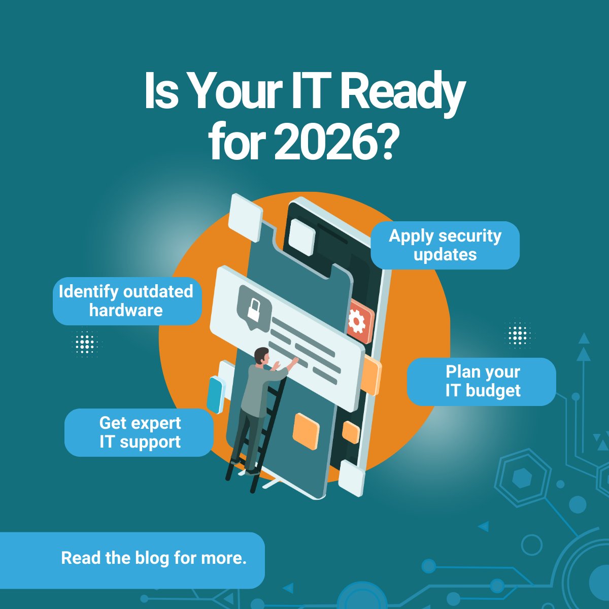 Still running on last year’s tech? 🔧

A 2026 IT refresh uncovers risks, bottlenecks, and missed opportunities to modernise.

Start the year with a clear IT plan built for growth: visit-our.link/hQQjA9W

#BusinessITUpgrade #FutureProofSystems #ManagedIT