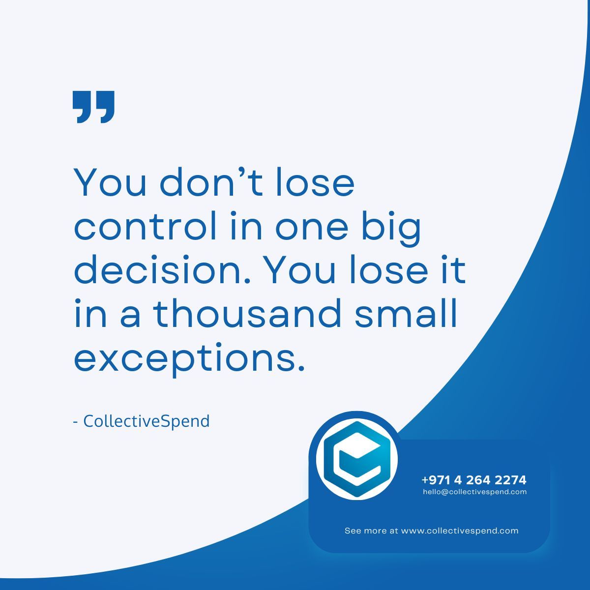 TailSpendExpert's tweet photo. Procurement doesn’t fail loudly.
It fails quietly.

Small exceptions turn into habits.
Habits turn into risk.
And suddenly, control is gone.

If spend is visible only after it happens, it’s already out of your hands.

Who’s really running your #procurement strategy? https://t.co/4I2V99xse4