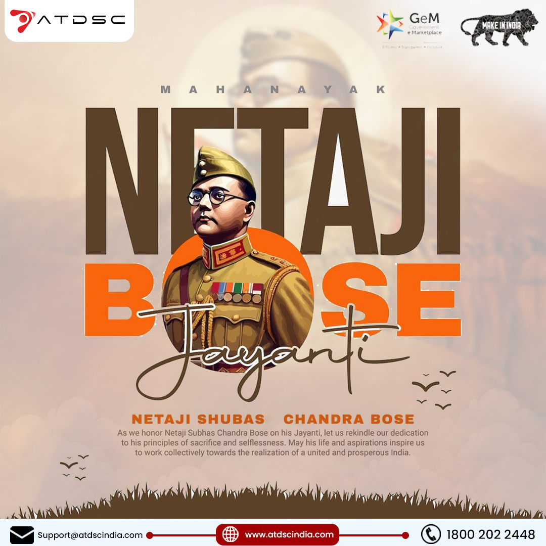 _atdsc's tweet photo. 🕊️🙏 Remembering Netaji Subhas Chandra Bose on his Jayanti.

🙏 Humble tribute to the great hero of our nation.
🇮🇳 Jai Hind!

#NetajiJayanti #SubhasChandraBose #IndianHero #FreedomFighter #NationFirst https://t.co/CyiOZxdJDS