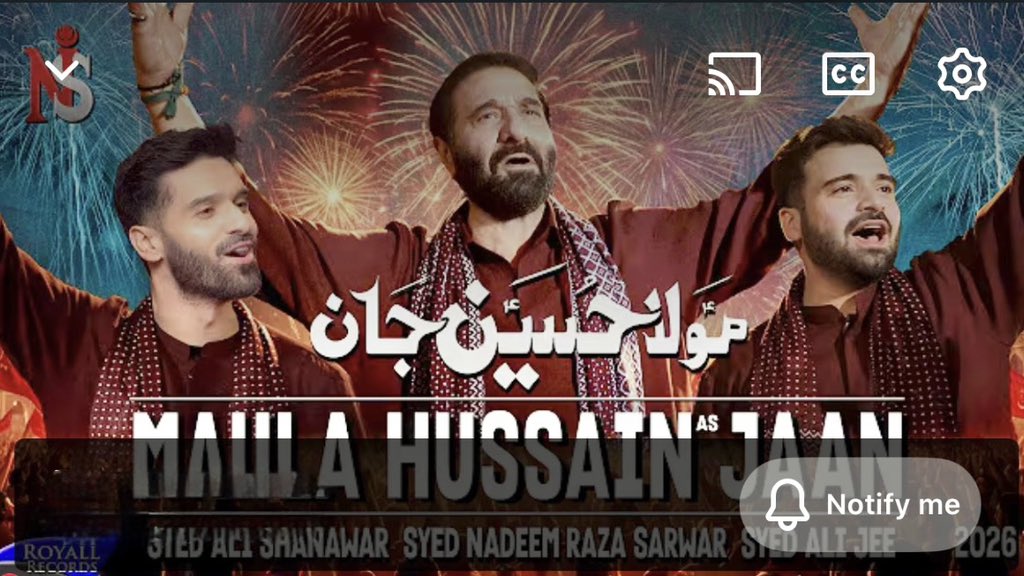 AliShanawar1's tweet photo. Bismillah InshaAllah WORLD PREMIERE OF MAULA HUSSAIN as JAAN 
23rd January 2026 

Karachi (PKT) 
2:00 PM 
Sydney (AEDT) 
8:00 PM (same day)
Delhi (IST) 
2:30 PM (same day)
London (GMT) 
9:00 AM (same day)
Dubai (GST)
1:00 PM (same day)

link: https://t.co/JHKhXOlj3L https://t.co/E0Ra22nKk1