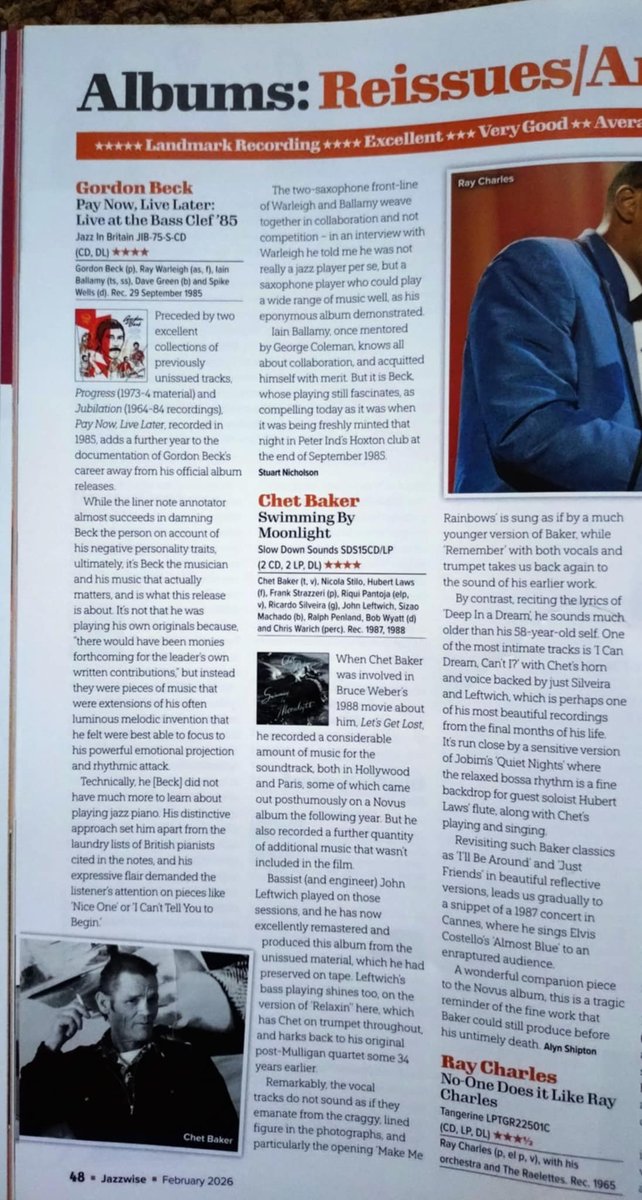 Review of Pay Now, Live Later by Gordon Beck from the pen of Stuart Nicholson in the latest issue of Jazzwise...
Please buy or subscribe online to this excellent magazine...