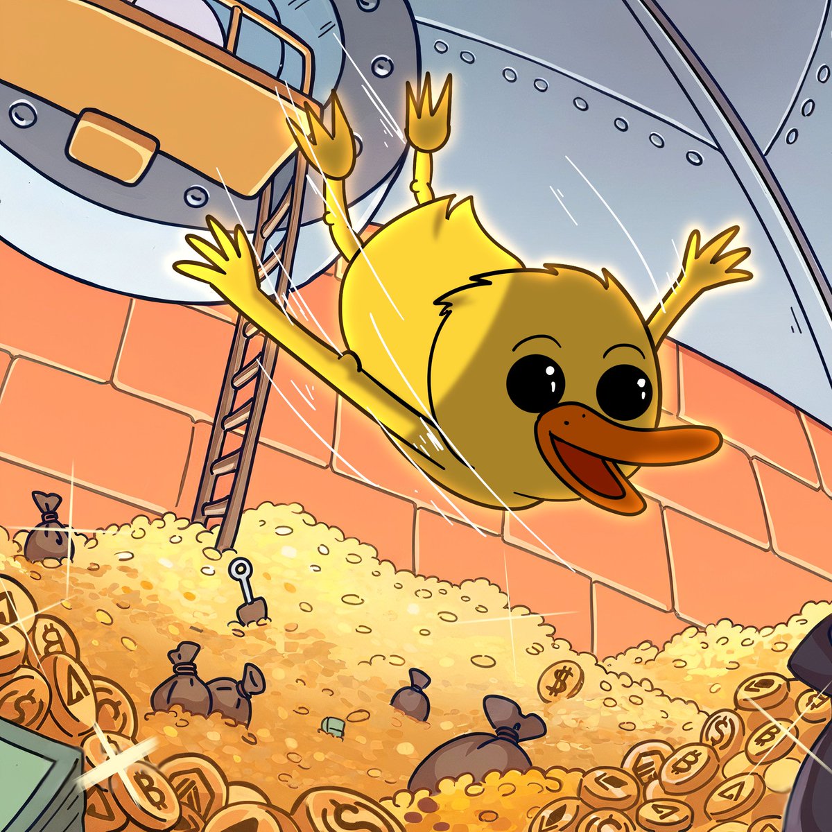 $PEPE went to countless -99% retracement before it went to billions 

And became the biggest memecoin of all time 

Same with $DUCK 

It is Dipping but that doesn't determine the lore 

$DUCK TO DUCKILLIONS