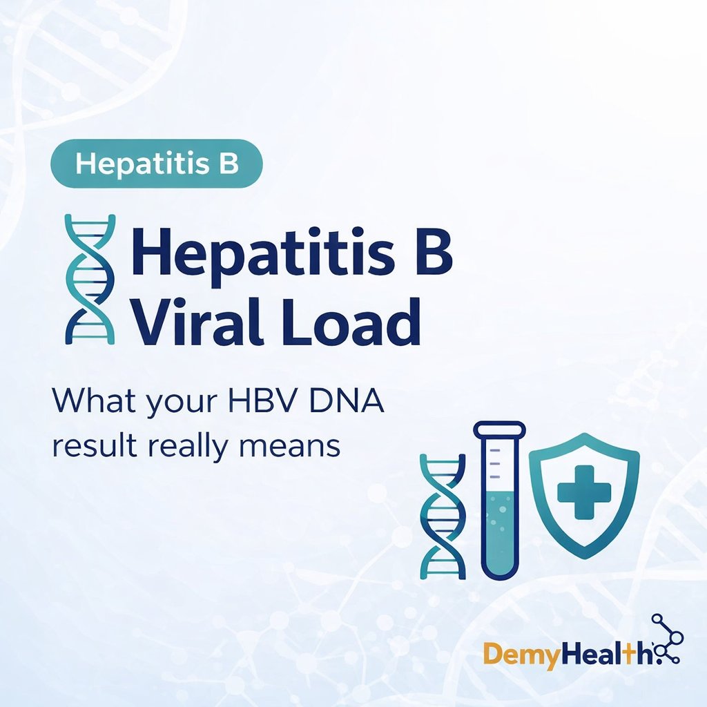 DEMYHEALTH's tweet image. HBV viral load testing measures how active Hepatitis B is in your body and helps guide treatment decisions.

Get tested at DemyHealth.

Abuja-08092776069, Amuwo-08092776065, Lekki-07065838743, Anambra-08145240114, Aba-08164289092

#HBVViralLoad  #ViralLoadTesting #DemyHealth