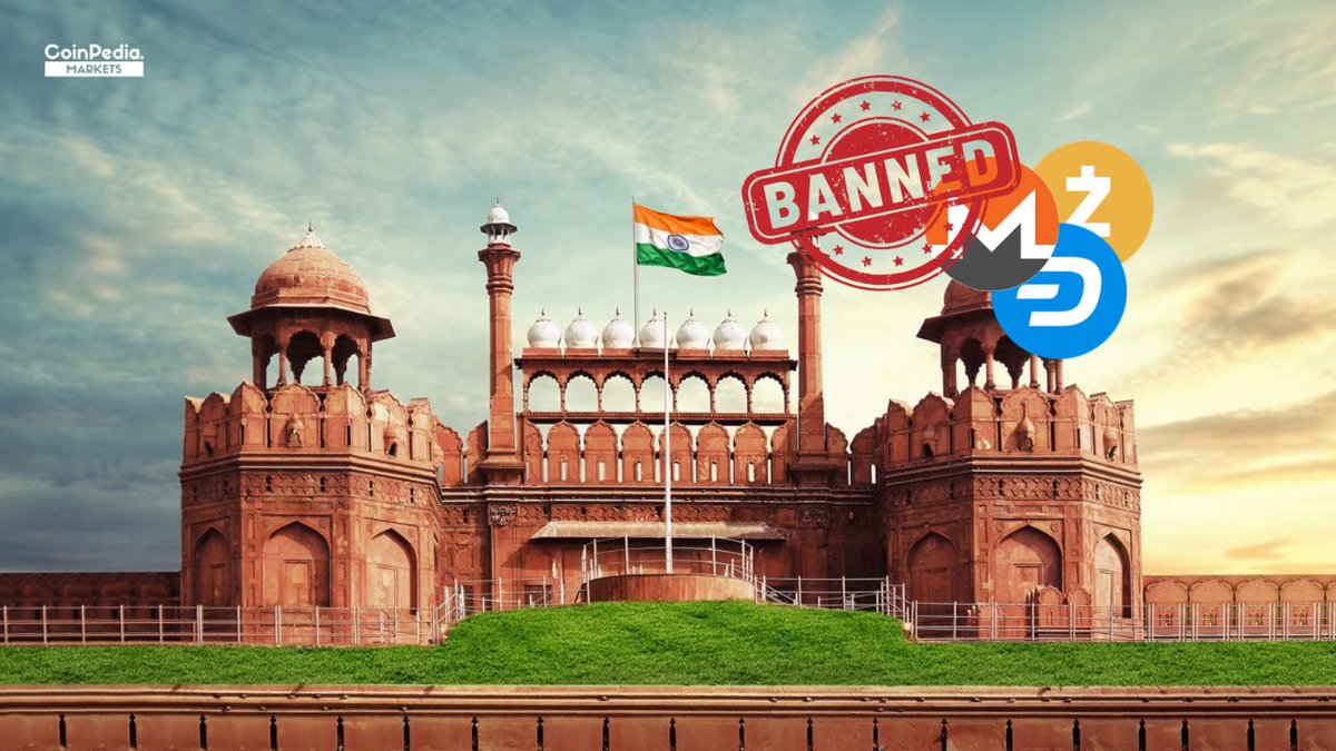 BIG BREAKING: 🇮🇳 India has banned the trading of privacy coins. The  Financial Intelligence Unit (FIU) has also instructed cryptocurrency  exchanges and platforms to cease transactions involving these virtual  digital assets (VDAs). #
