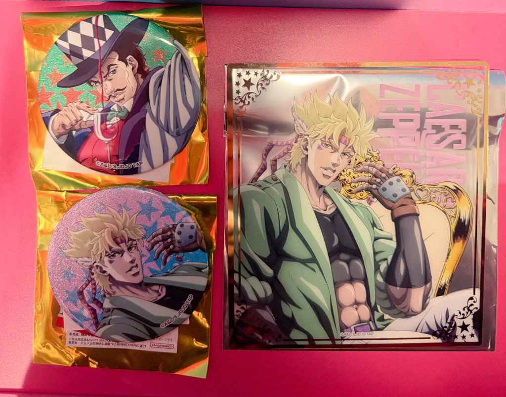 交換】ジョジョワールド グリッター缶バッジ（第2弾）クリア色紙 譲