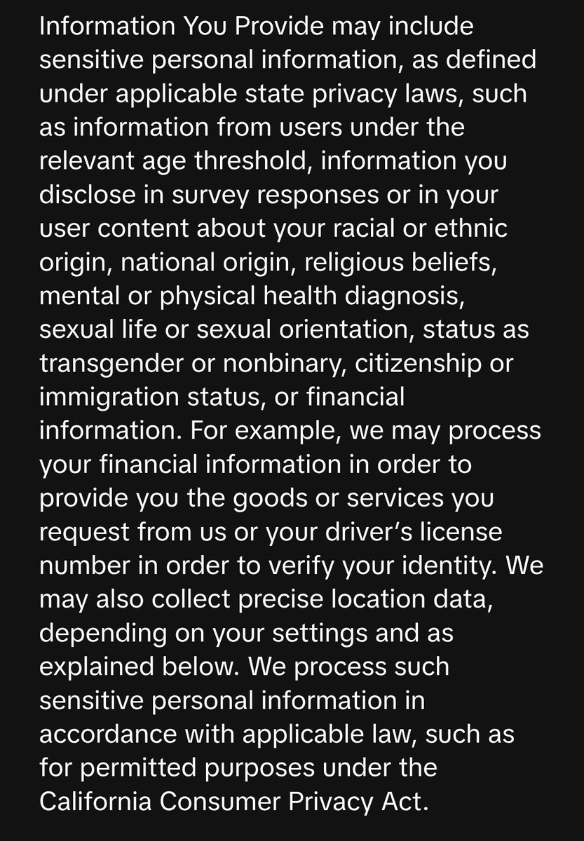 yungpoutymcpout's tweet image. wow they *really* saved us from "China invading our privacy"..

anyways tik tok is going to collect information about your sexual life, immigration status and mental health under new US ownership.