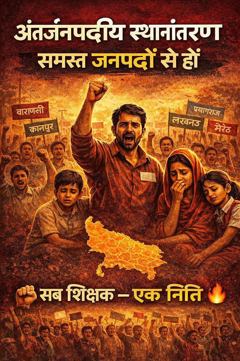 #UP_Basic_Teachers_Transfer_All_Districts

10 साल सूखा खत्म करो ,हमारा ट्रांसफर जल्द करो

आपका साथी राहुल पुरोहित सीतापुर 

<a href="/basicshiksha_up/">Department Of Basic Education Uttar Pradesh</a> <a href="/narendramodi/">Narendra Modi</a> <a href="/CMOfficeUP/">CM Office, GoUP</a> <a href="/myogiadityanath/">Yogi Adityanath</a> <a href="/thisissanjubjp/">Sandeep Singh</a> <a href="/Aamitabh2/">Amitabh Agnihotri</a>