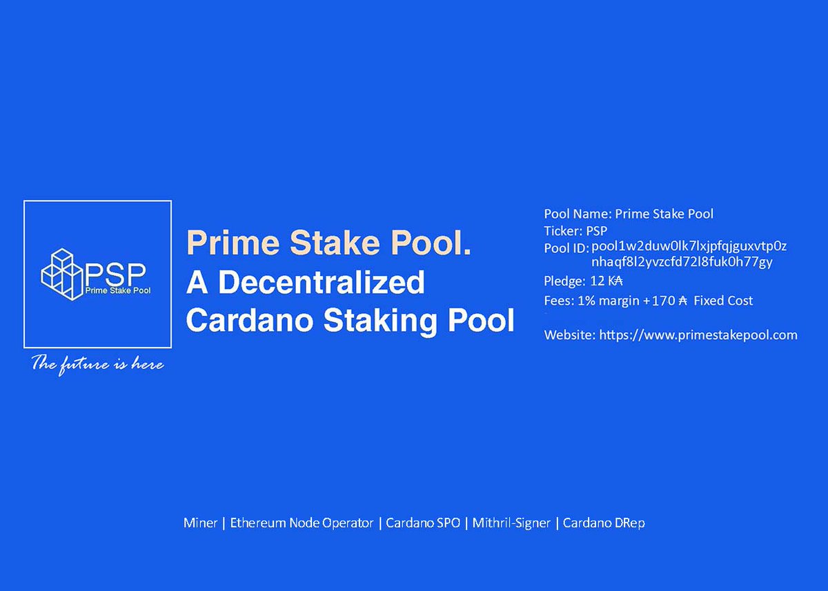 Prime Stake Pool tweet media