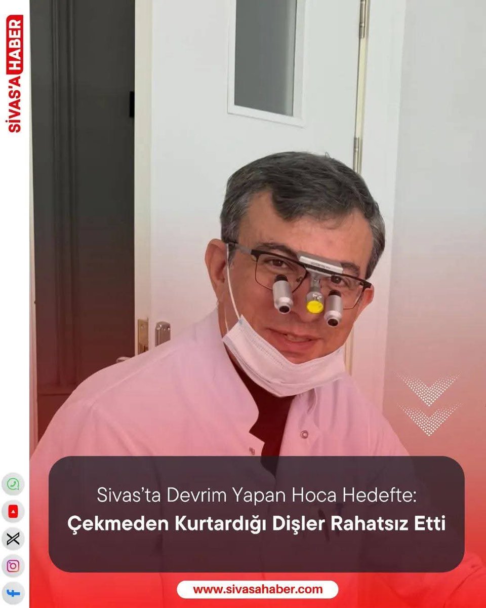 ogretmensitemiz's tweet image. Sivas’ta Devrim Yapan Hoca Hedefte: Çekmeden Kurtardığı Dişler Rahatsız Etti
Sivas Cumhuriyet Üniversitesi Diş Hekimliği Fakültesi Öğretim Üyesi Prof. Dr. İhsan Hubbezoğlu, diş hekimliğinde ezber bozan bir yöntemle implantı son çare olmaktan çıkarıyor.
Sağlam diş köklerini Cam…