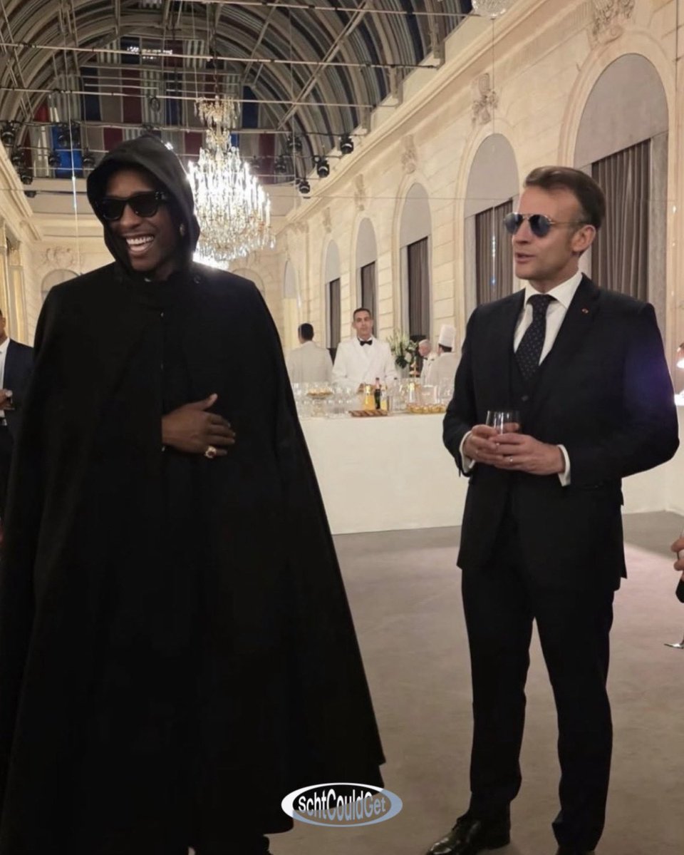 A$AP Rocky, Fransa Cumhurbaşkanı Emmanuel Macron ile bir araya geldi. 🇫🇷