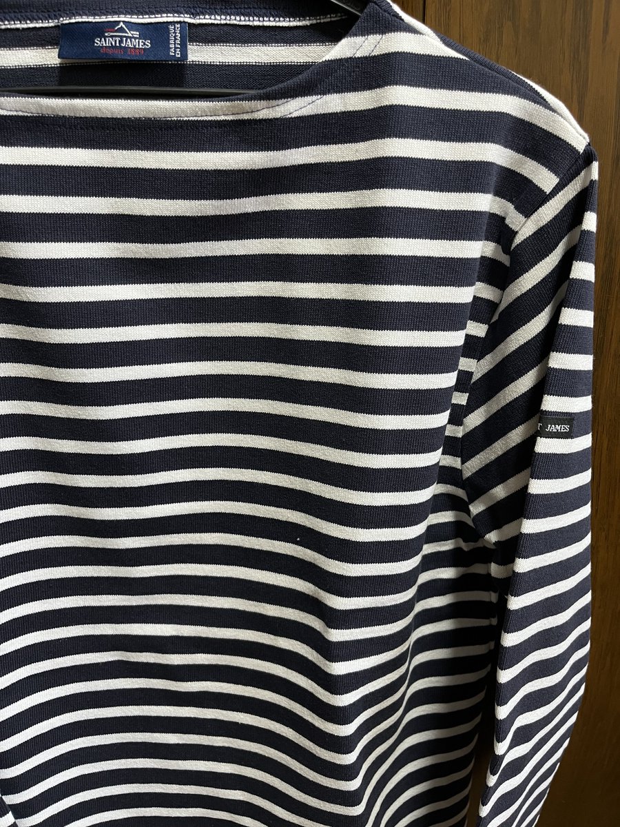 papillonmonica's tweet photo. SEINT JAMES / OUESSANT
BEAMS 50周年別注品
茄子紺のボーダーとソリッド購入
やっぱりいい色や https://t.co/UqOZROaakJ