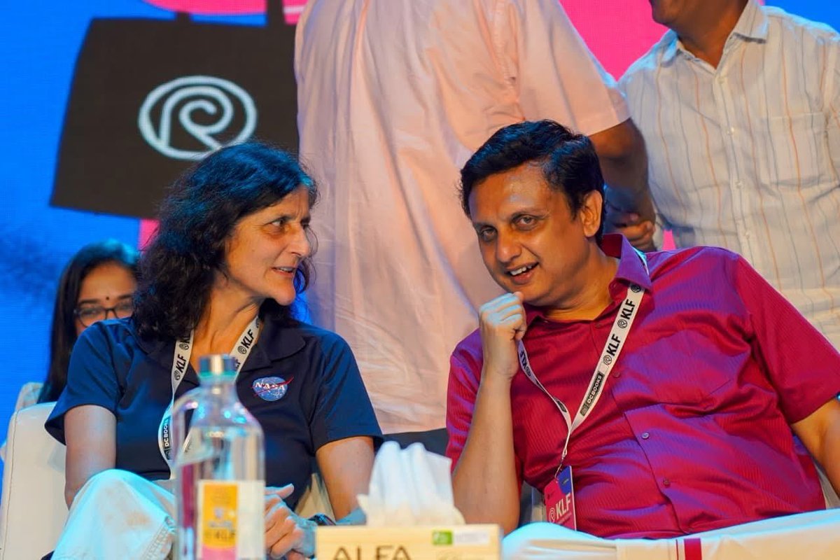 riyasdyfi's tweet image. With Sunita Williams @KeralaLitFest , Kozhikkode.