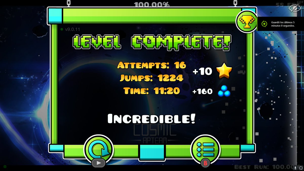 Cosmic Cyclone 100% que nivelazo gg