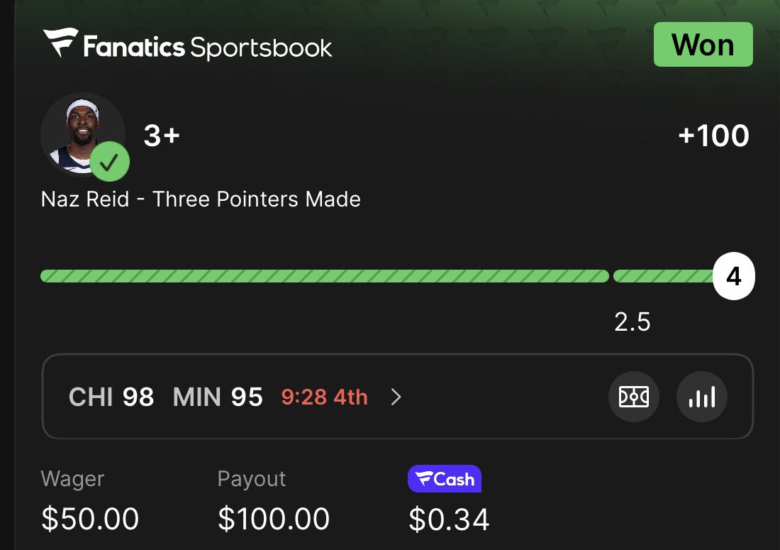 Nice day for the straight bets 🔥🔥🔥

Naz Reid o3.5 threes +240 ✅

Naz Reid o2.5 threes +100 ✅

Iona MoneyLine +100 ✅

Julian Champagnie o2.5 threes -135✅

Parlays are fun but straight bets is what keeps you profitable longterm 💯 

<a href="/XoSheGotGame/">She Got Game 💅🏻👑🎯🎰💸</a> 🔌