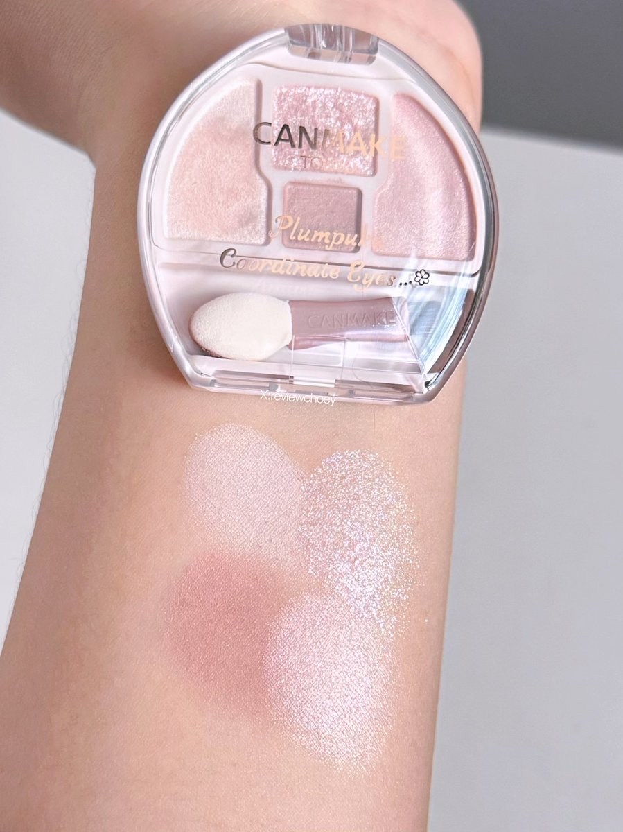 reviewchoey's tweet image. พาเลตดอลลี่อาย canmake สีนี้สวยมากก N01 นัวมากกก เป็นโทนชมพูนัวๆ misty rose ที่ถูกต้องมากก แล้วสีชัด พาเลตเดียวครบจบ ใครชอบวาดดอลลี่อายต้องมีติดไว้ สวยมากกกก