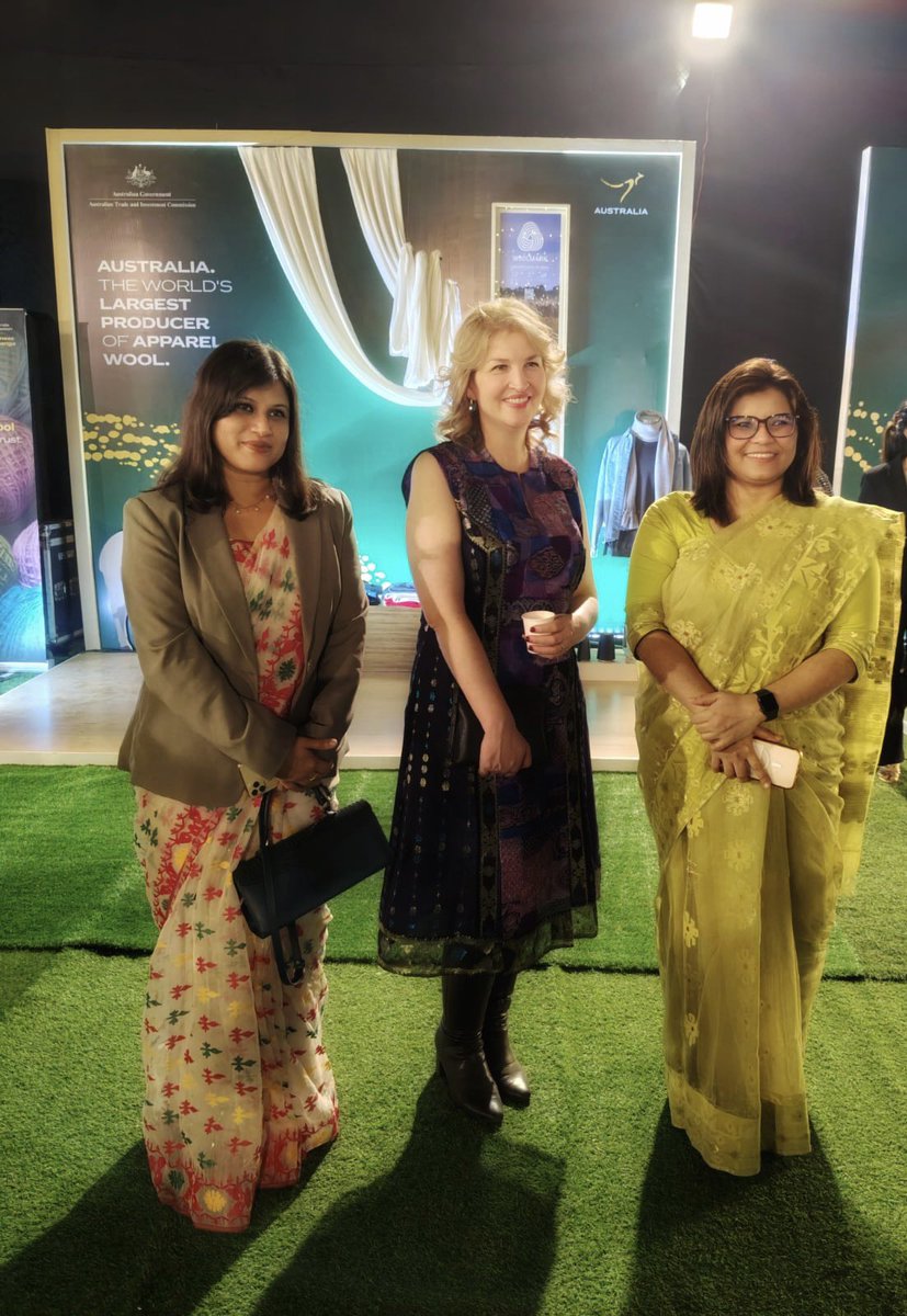 Bonding through attire!🇧🇩🇦🇺

A lovely surprise to discover all three of us were wearing Jamdani—timeless artistry woven with heritage and grace. In a room full of conversations, this shared detail became an instant connection and truly sparked the evening .
#Australiaday2026