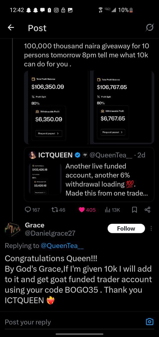 QueenTea__'s tweet photo. Congratulations 🎉🍾🎈 to the winners on this giveaway contact @Mayor_Ambrosefx  for your price goodluck 

@xirvicky01
@thedoperay_
@ibithamkd02
@boy55878
@Mojeerola
@anyanwuben44169
@I_am_mrninesman
@K4yyb_
@rich_ashcrypto
@Danielgrace27 https://t.co/KVkAwWFTue