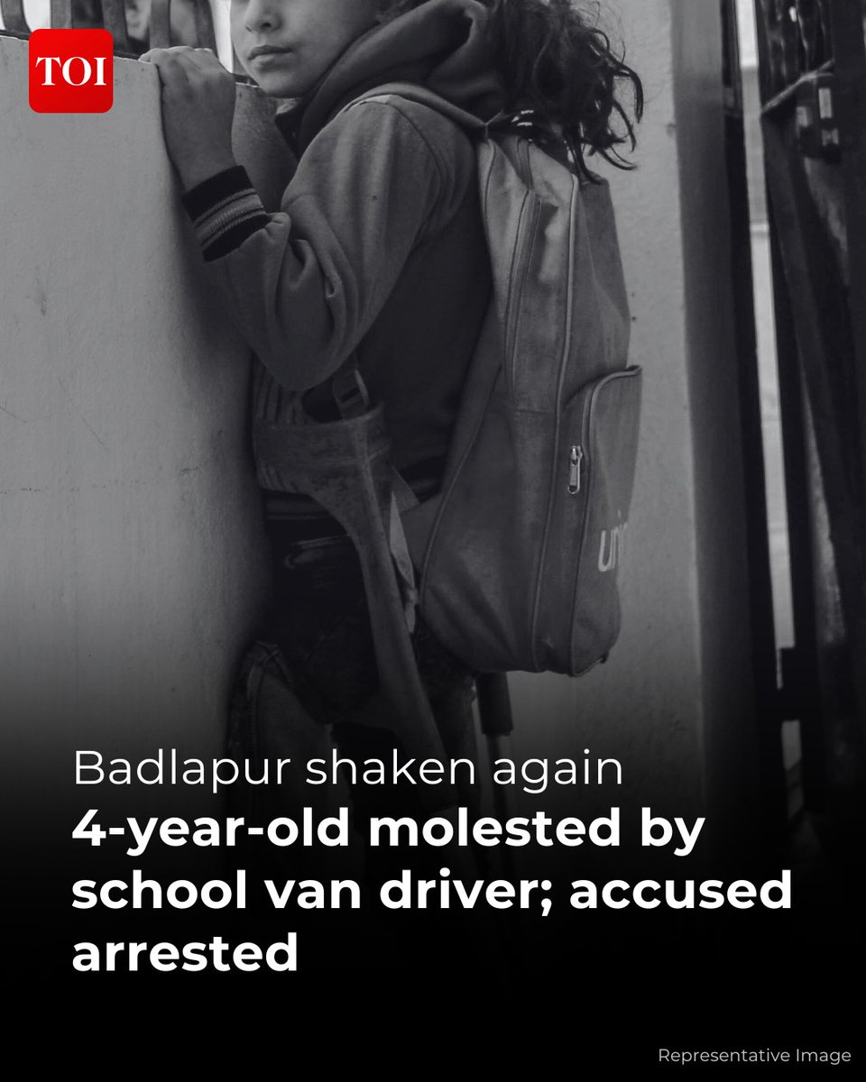 timesofindia's tweet image. #Mumbai | The incident came to light on Thursday afternoon when the girl, a student at a private English school in #Badlapur, did not return home at the usual time (12.30 pm), leaving her parents worried.

Know more 🔗 toi.in/Bw0j0b 

#Maharashtra #Mumbai