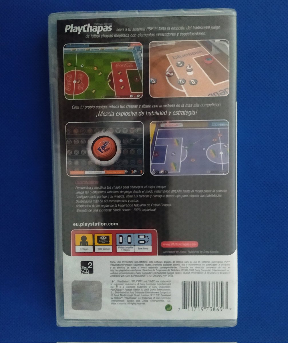 RafaR49914264's tweet photo. N° 150 PlayChapas Football Edition. #psp #juego #consola #Sony #precintado https://t.co/EAUvT6uXGz