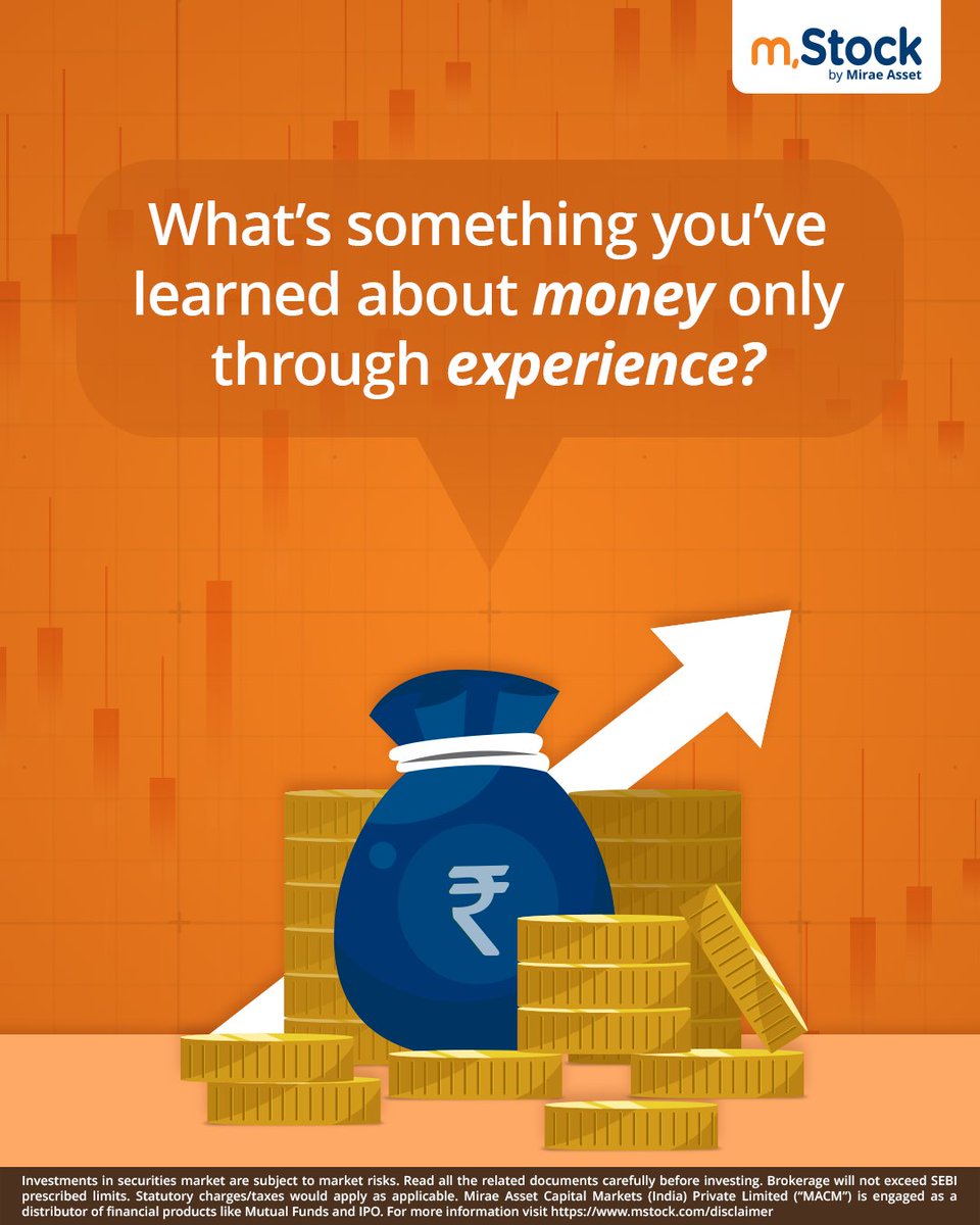 mstock_in's tweet image. Some money lessons don’t come from books or calculators.
They come from moments, mistakes, and lived experience.

What’s one insight money taught you along the way?

#Moneylessons #letstalk #mStock #MiraeAsset