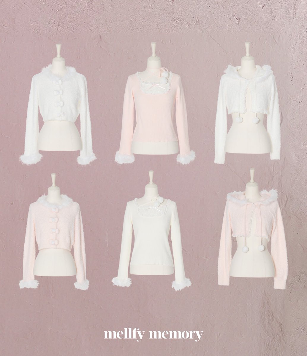 ♡mellfy memory ニット トップス♡ 💌 2/6(Fri) ONLINE STORE 🕊 ⁡ ✓ My love heart tops Color：WHITE