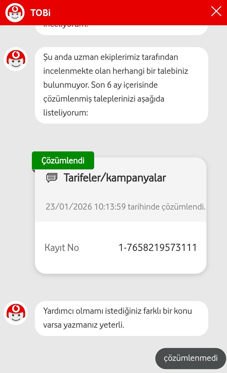 Vodafone tarafından arandım, 20 GB'lık tarifeyi bana 360 liraya sunabileceklerini söylediler.
Yeni abonelere 286 TL, mevcut müşteriye yine pahalı!
İlginç olan, talebimi "Çözümlemdi" olarak girmişler. Kabul etmedim, neyi çözdüğünüzü düşünüyorsunuz? <a href="/VodafoneTR/">Vodafone Türkiye</a> <a href="/VodafoneDestek/">Vodafone Destek</a>