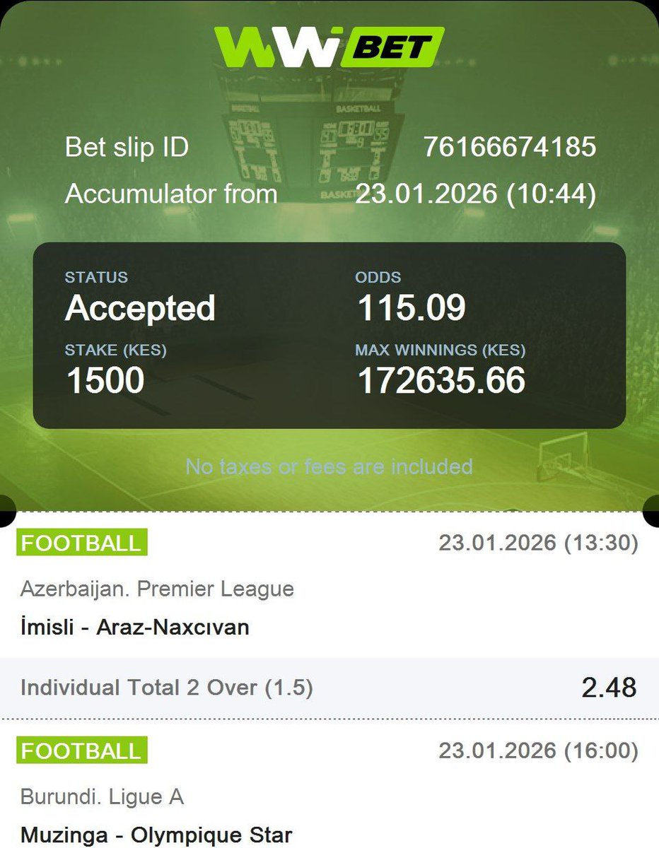 Goldenbets__'s tweet photo. #WIWIN ❤️ 115 Odds
🌟Booking code 17GU4
💯Join me here https://t.co/pP5pYTrgnR
✔️Promocode BRIGHTWAY
Download app here➡️ https://t.co/sKcQ7kEUiK https://t.co/bvYmkn9PYJ