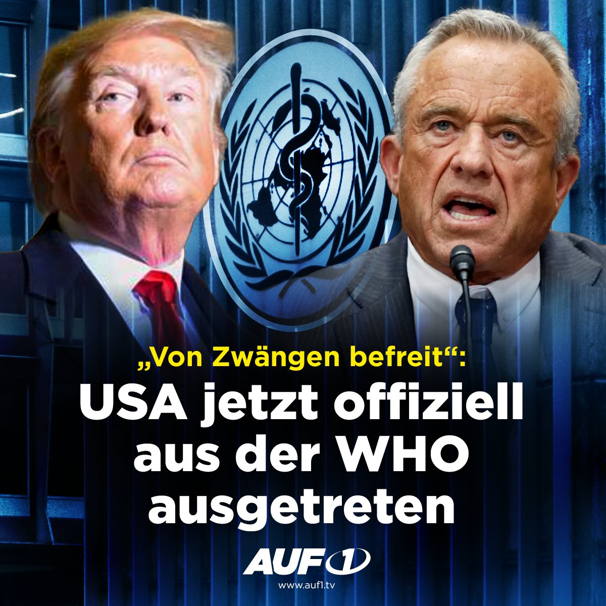 Kein Mitglied mehr:🔥USA sind raus aus der WHO ++ „Von ihren Zwängen befreit“

Die Vereinigten Staaten haben sich aus der Weltgesundheitsorganisation (WHO) zurückgezogen und sich damit „von ihren Zwängen befreit“. So steht es in der gestrigen gemeinsamen Erklärung von