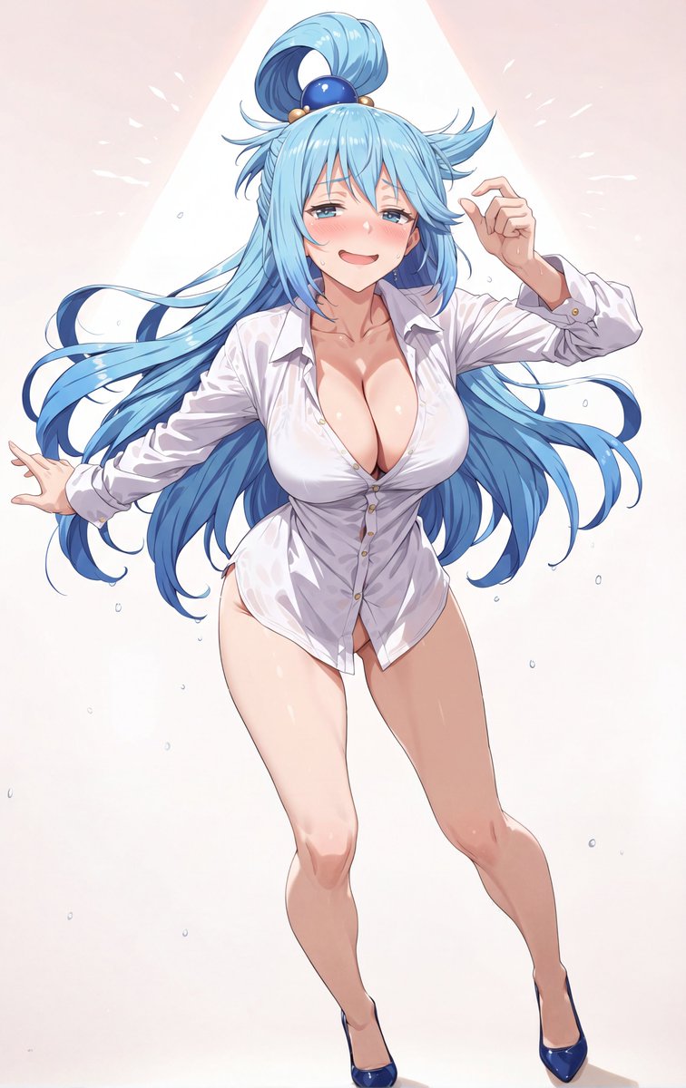 PlatyArty's tweet image. *Hic* J-just one or two.... or ten...  

SFW Illustration of Aqua