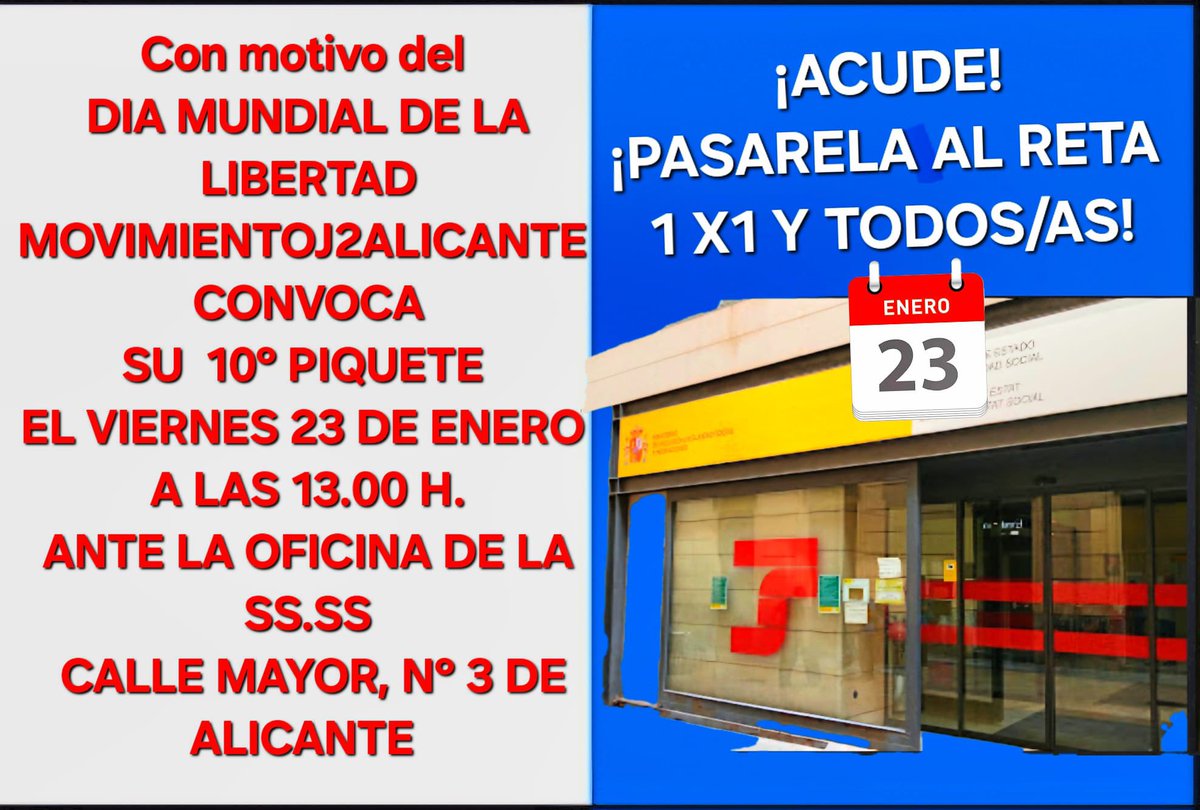 Primer piquete de este año‼️
Si puedes,  únete hoy a los compañeros de Alicante ‼️‼️
Nuestras reivindicaciones vuelven a la calle
Nos oyen, sigamos con la presión ‼️‼️
#Transaccional1x1yTodosJ2 
#J2NoSeRinde