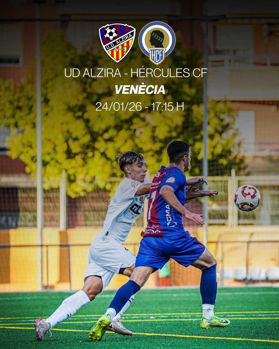 UDAlziraFB's tweet photo. 𝗣𝗥𝗢̀𝗫𝗜𝗠 𝗣𝗔𝗥𝗧𝗜𝗧 | 𝗝𝗨𝗩𝗘𝗡𝗜𝗟 𝗔

🏆 Lliga Nacional | Jornada 18
🆚 @HerculesFutura 
📅 Dissabte 24
⏰ 17:15 H
🏟️ Venècia

#UDAlzira | #ADNVenècia https://t.co/MkMWyi1ylE