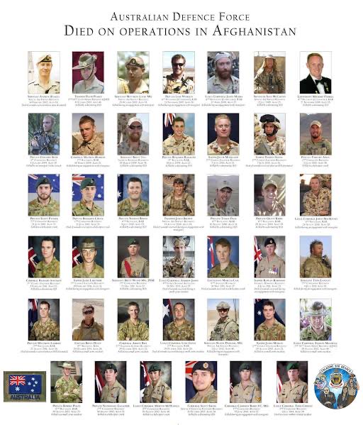 gazza49mp's tweet image. Here are the 41 Australian soldier casualties who Mr Bone Spurs said did nothing for the USA. 
If Australian Trumpers still back this turd you can go fuk yourselves!! 
🤙🤬🤬