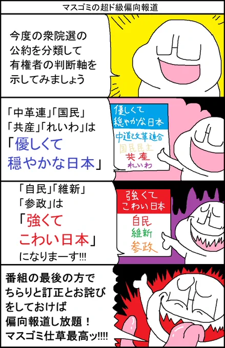 マスゴミの超ド級偏向報道 