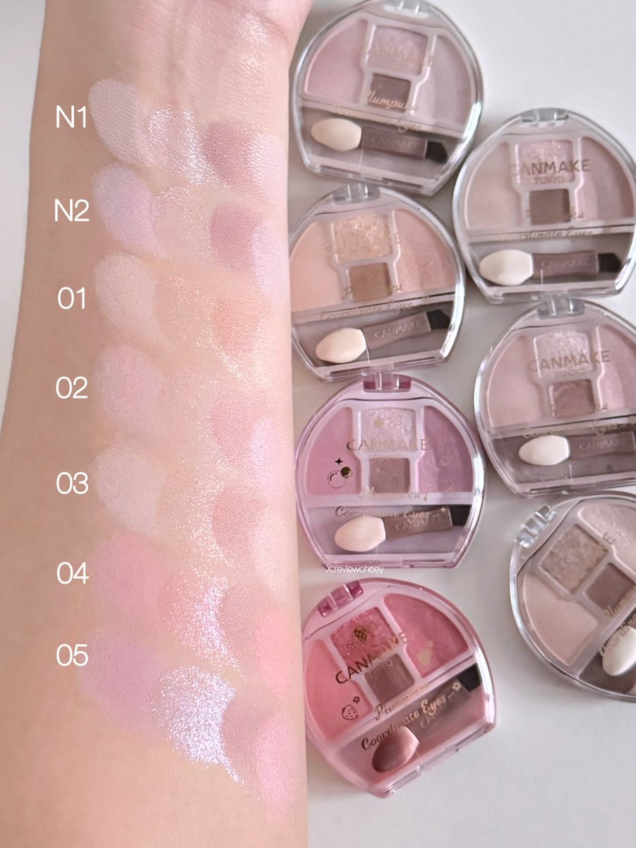 reviewchoey's tweet image. มาสวอชพาเลตดอลลี่อาย canmake ครบ 7 สีให้คับ✨