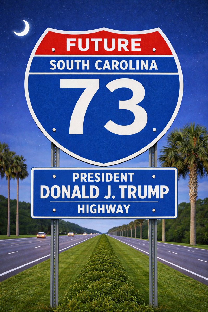 FryRussellSC's tweet image. I-73 in SC: The President Donald J. Trump Highway 🇺🇸

Big thanks to State Rep. Heather Crawford 🇺🇸 and the entire Horry County delegation for introducing legislation TODAY to name I-73 after President @realDonaldTrump!

A well-deserved honor for a GREAT President who secured.