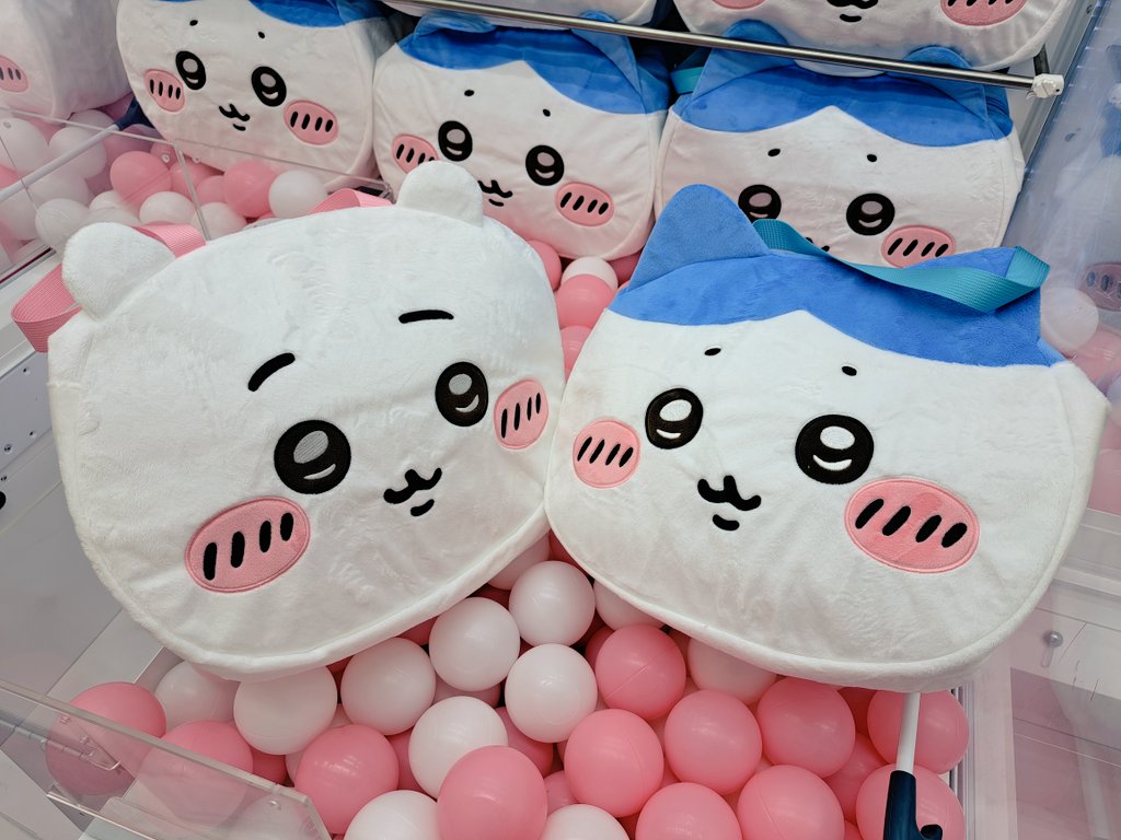 🩷新景品入荷しました🩵 #いちかわ おかおBIGボストンバッグ① 全2種